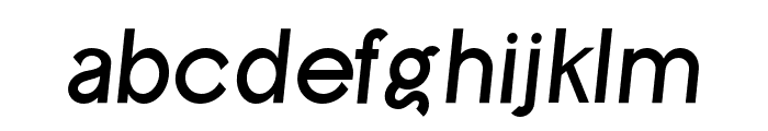 Wargo-Oblique Font LOWERCASE