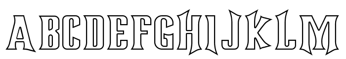 Warrior of World (Hollow) Font UPPERCASE
