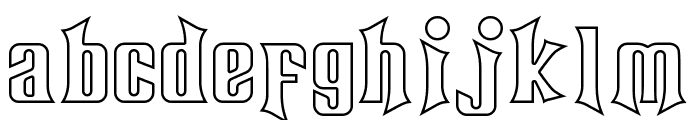 Warrior of World (Hollow) Font LOWERCASE