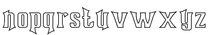 Warrior of World (Hollow) Font LOWERCASE