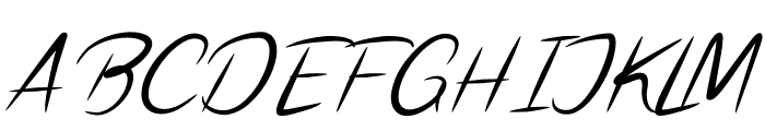 Washington Angharad Italic Font UPPERCASE
