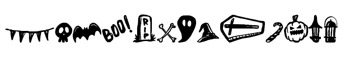 Wasted Halloween Font LOWERCASE