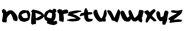 Wasted Youth Brush Font LOWERCASE