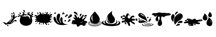 Water Drop Font UPPERCASE