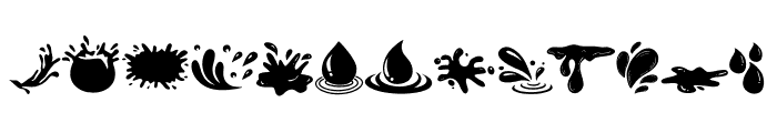Water Drop Font LOWERCASE
