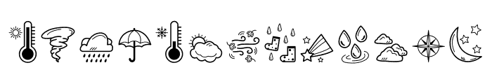 Weather Doodle Font UPPERCASE