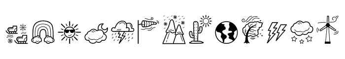 Weather Doodle Font LOWERCASE
