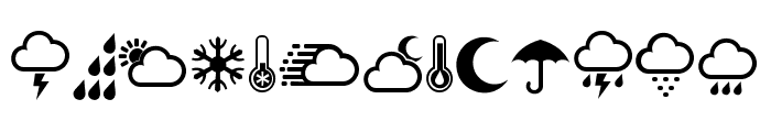 Weather Symbols Regular Font UPPERCASE