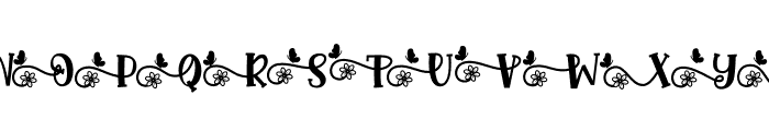 Weathered Sunshine Butterfly Deco Left Font UPPERCASE