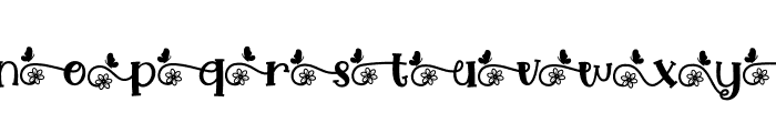 Weathered Sunshine Butterfly Deco Left Font LOWERCASE