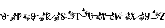 Weathered Sunshine Butterfly Deco Right Font UPPERCASE