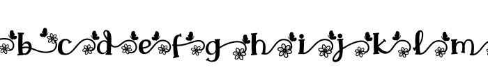 Weathered Sunshine Butterfly Deco Right Font LOWERCASE