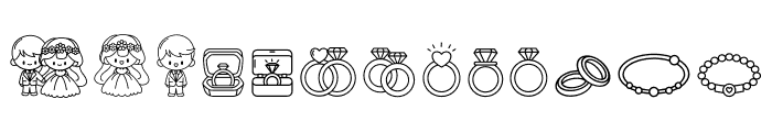 Wedding Doodle Font UPPERCASE