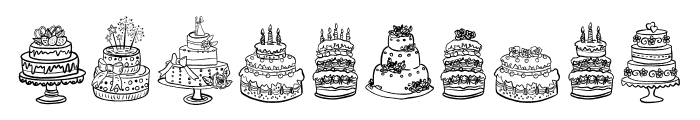 Wedding cake Font OTHER CHARS