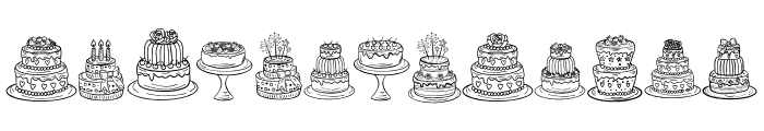 Wedding cake Font UPPERCASE