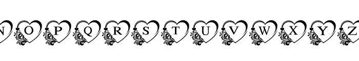 Wedding floral heart Font UPPERCASE