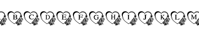 Wedding floral heart FONT