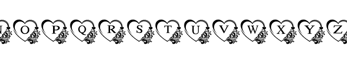 Wedding floral heart Font LOWERCASE