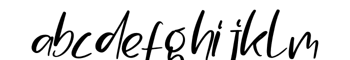 WegsRogas Italic Font LOWERCASE