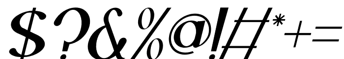 Weilly Italic Font OTHER CHARS