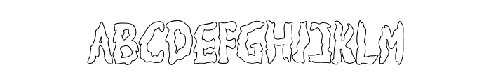 WeirdThorny-Outline Font UPPERCASE