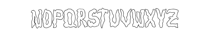 WeirdThorny-Outline Font UPPERCASE