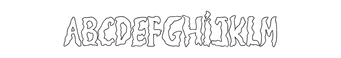 WeirdThorny-Outline Font LOWERCASE