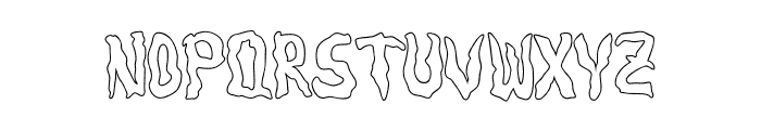 WeirdThorny-Outline Font LOWERCASE