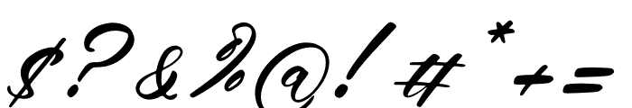 Wenslioth Moondia Italic Font OTHER CHARS