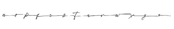 Westbury Signature swash 1 Font LOWERCASE