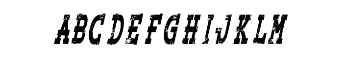 Wheskley Textured Italic Font LOWERCASE