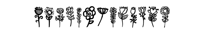 Whimsical Flower Font UPPERCASE