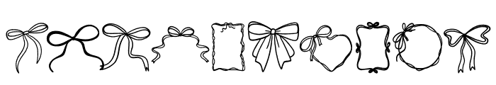 Whimsical Ribbon Bow Font OTHER CHARS