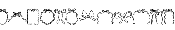 Whimsical Ribbon Bow FONT