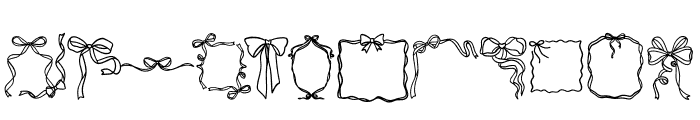 Whimsical Ribbon Bow Font LOWERCASE
