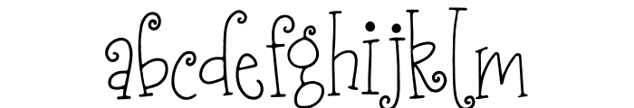 Whimsical Font LOWERCASE