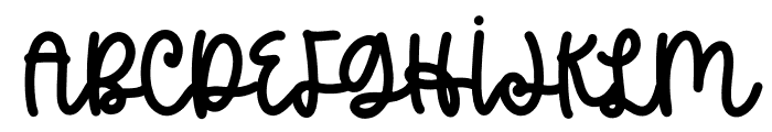 Whimsy Note Script Font UPPERCASE