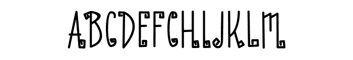 White Halloween Font LOWERCASE