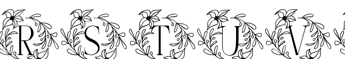 White Lily Monogram Font UPPERCASE