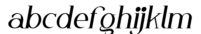 White Nougat Italic Font LOWERCASE