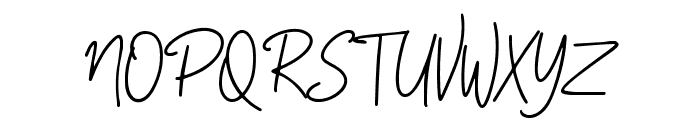White Signature Font UPPERCASE
