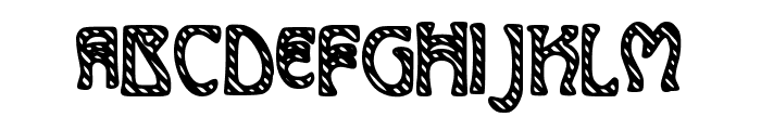 Wiccan Striped Regular Font UPPERCASE