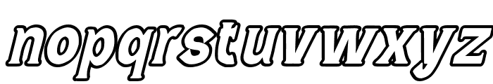 Wild Bandit Outline Italic Font LOWERCASE