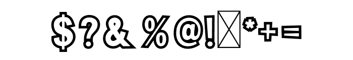 Wild Comic Outline Font OTHER CHARS
