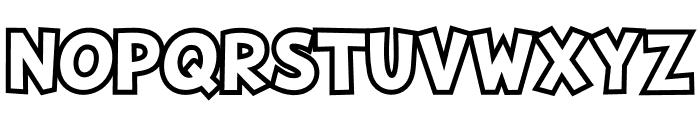 Wild Comic Outline Font UPPERCASE