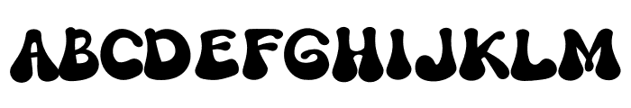 Wild Groovy Font UPPERCASE