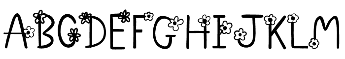 Wild of flowers Font UPPERCASE