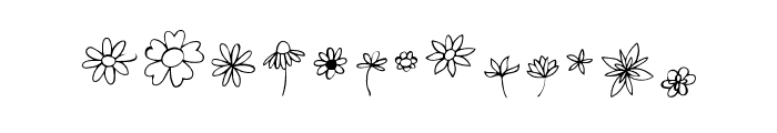 Wildflower Dingbat Font UPPERCASE