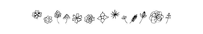 Wildflower Dingbat Font UPPERCASE