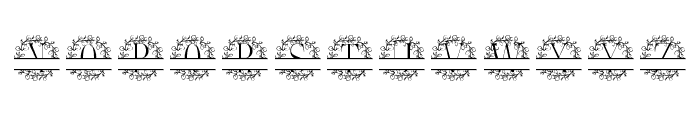 Willow Crown Split Monogram Font UPPERCASE